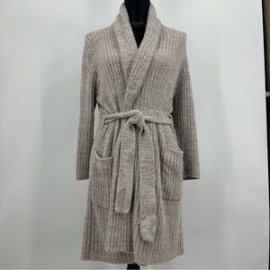 Mansfield Lux Kayanna Sweater Knit Robe Cardigan Sweater Coat Oatmeal Size S/M